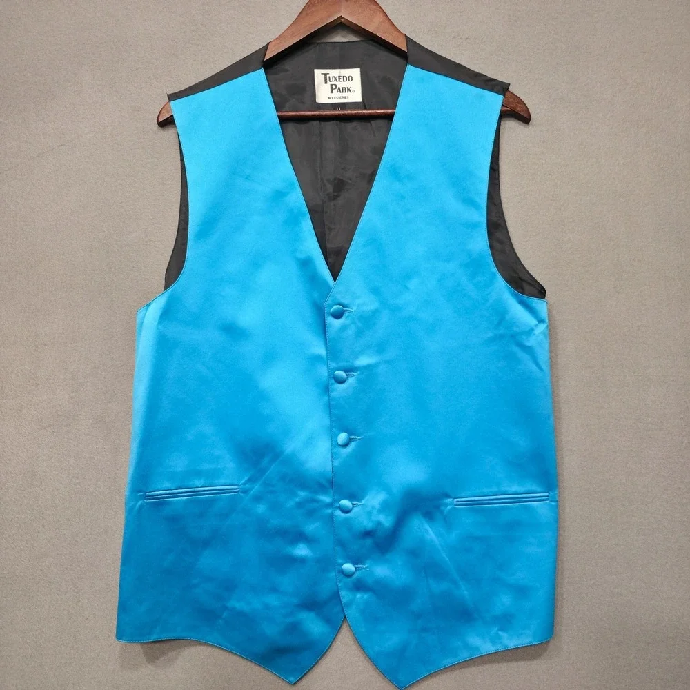 Tuxedo Park Men's Blue Tuxedo Vest Size LL